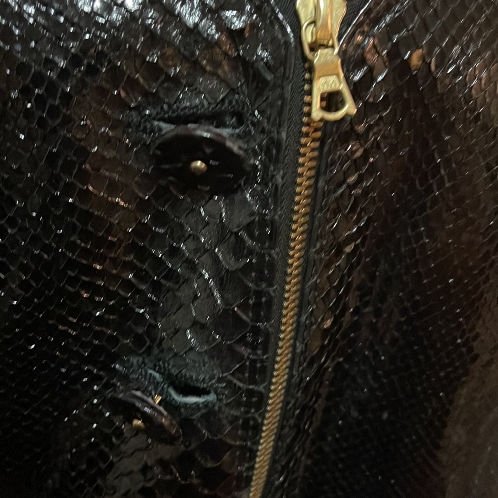 Gianfranco Ferre Black Python Snake Skin Lace Up … - image 6